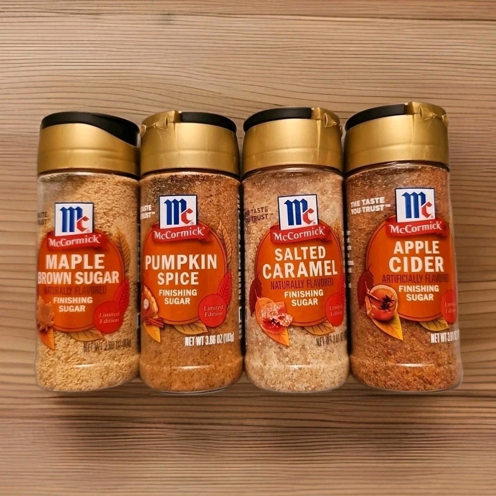 2025 McCormick Limited Edition Fall Finishing Sugars Set Pumpkin Maple Apple